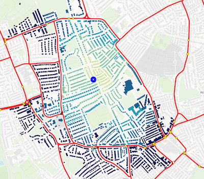 OSM map with missing crosswalks