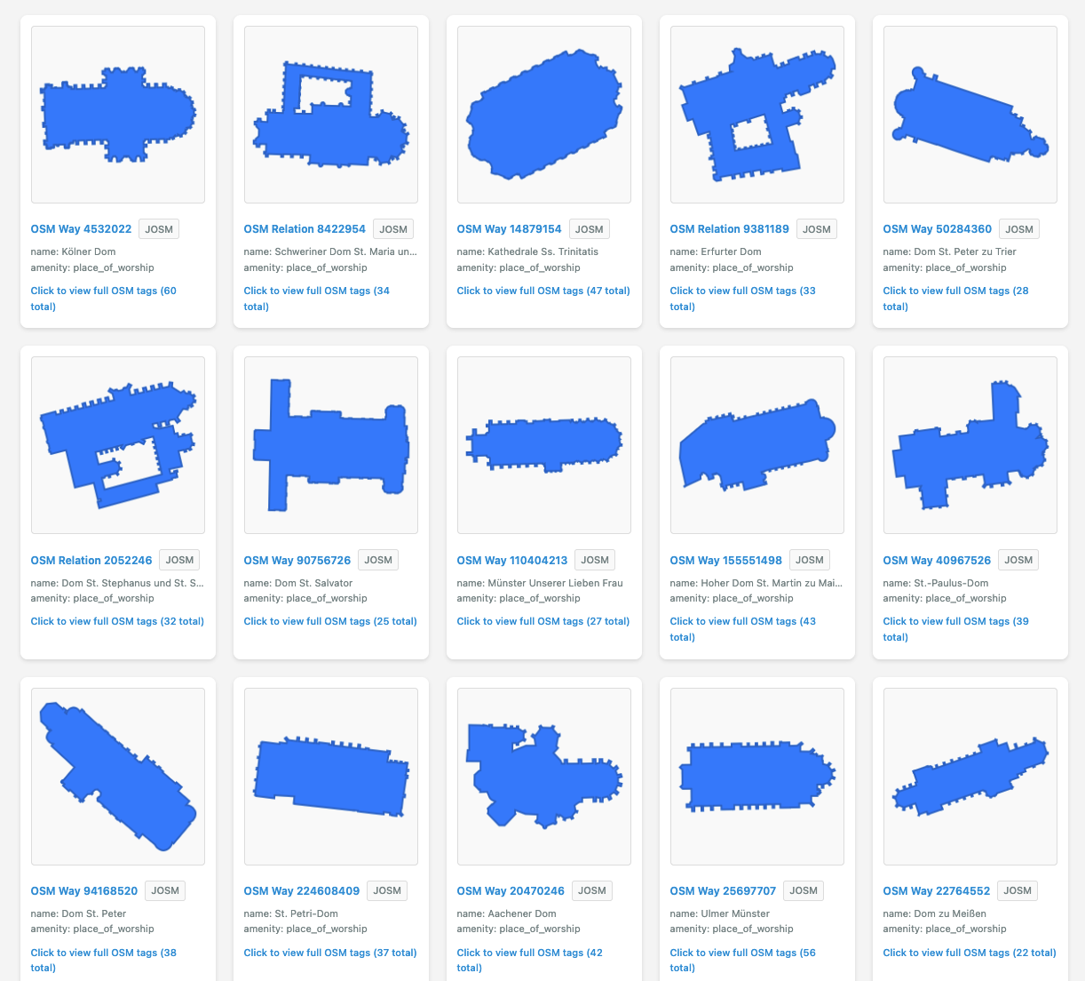 Cathedrals of Germany from Matthew's XofY tool