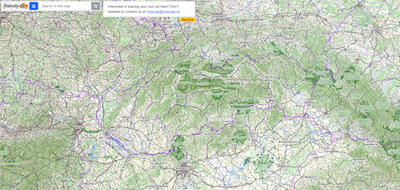 Screenshot of Freemap Slovakia's webpage