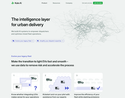 Screenshot of the Kale AI